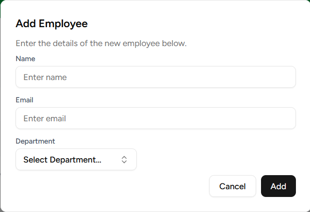 Add Employee Modal
